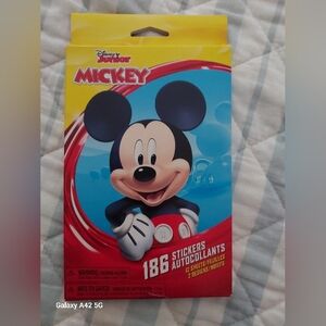 186 Disney Mickey Mouse Cartoon Stickers 12 Sheets. Bags, Books, School